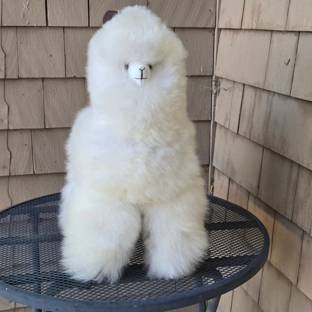 17" Standing Fur Alpaca Toy