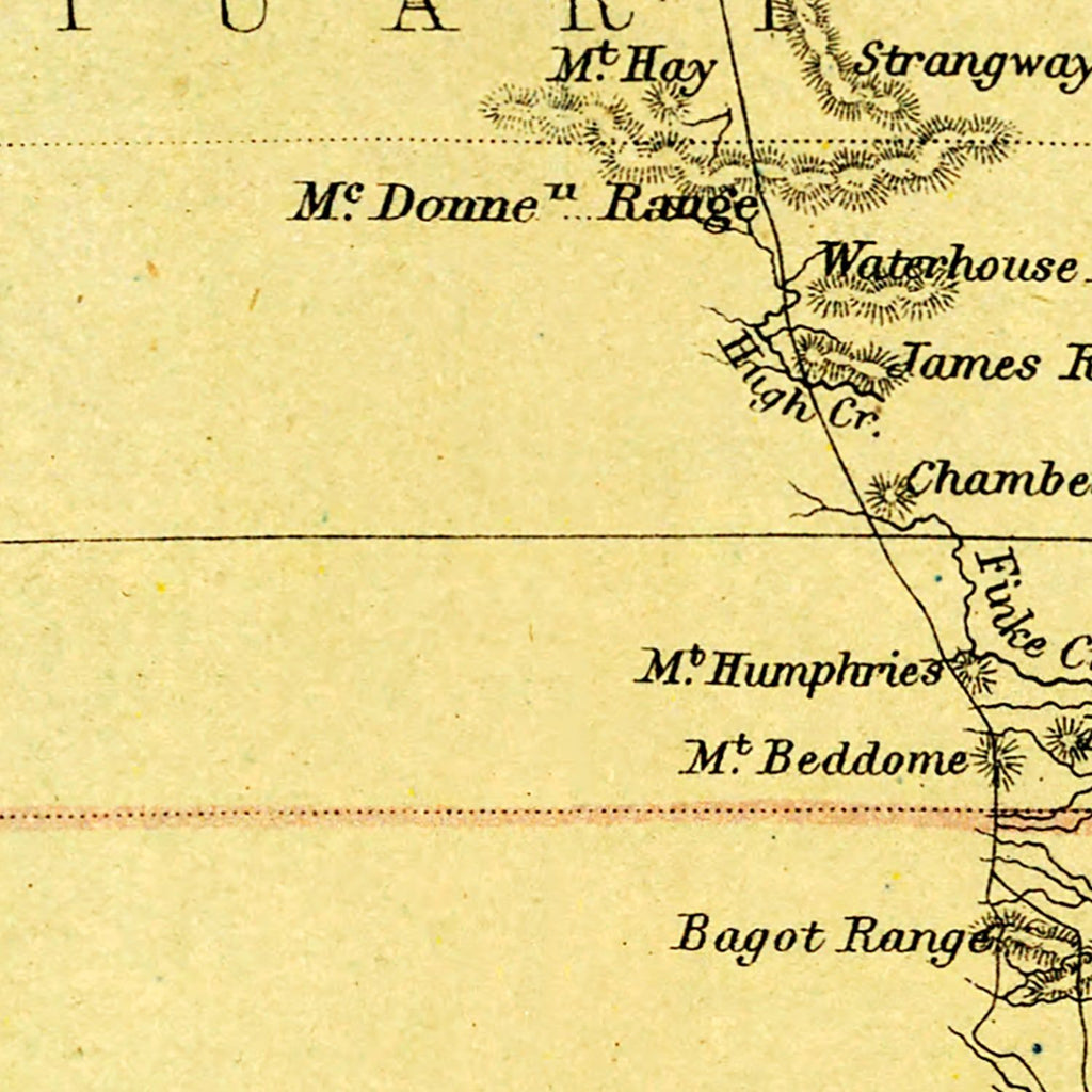 Vintage Map of Australia 1871