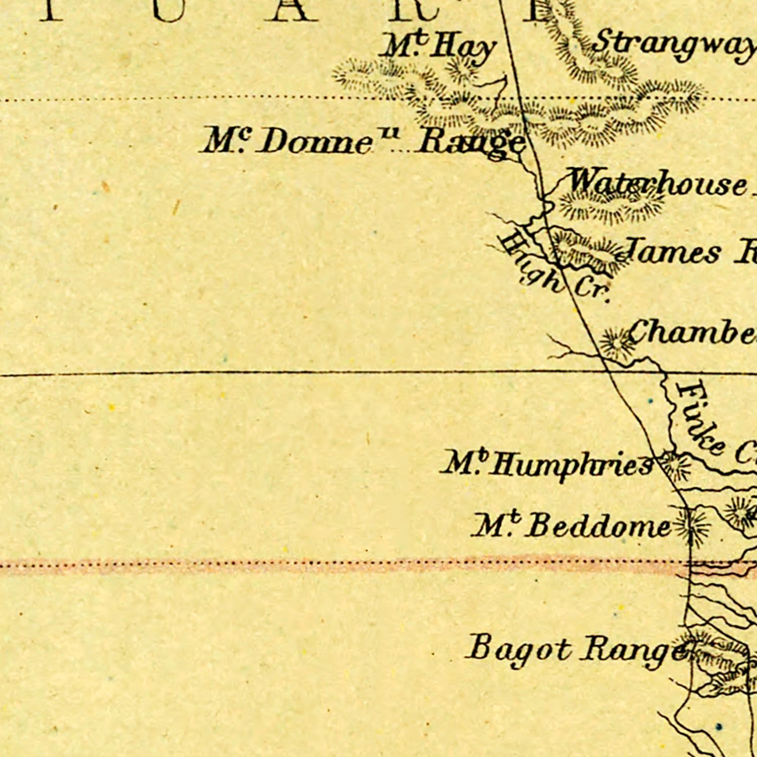 Vintage Map of Australia 1871