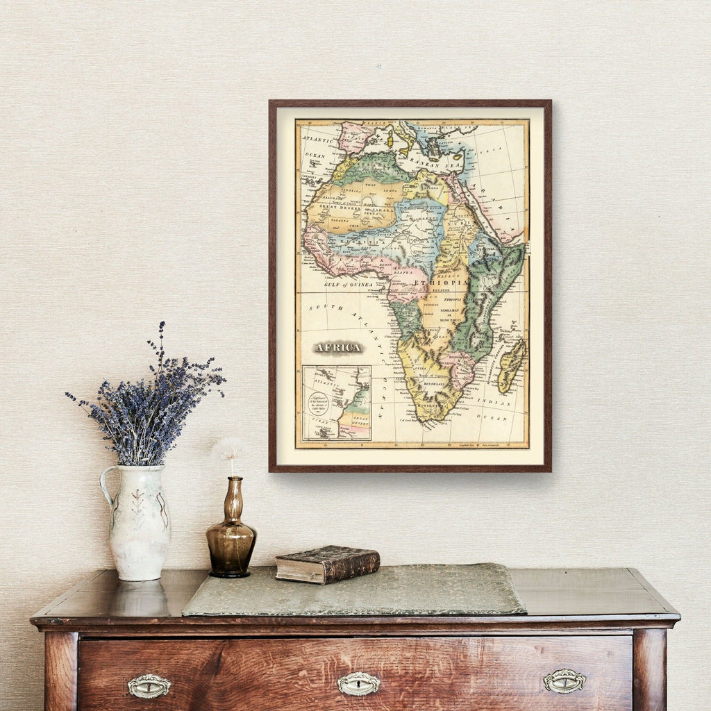 Vintage Africa Map 1823