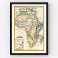 Vintage Africa Map 1823