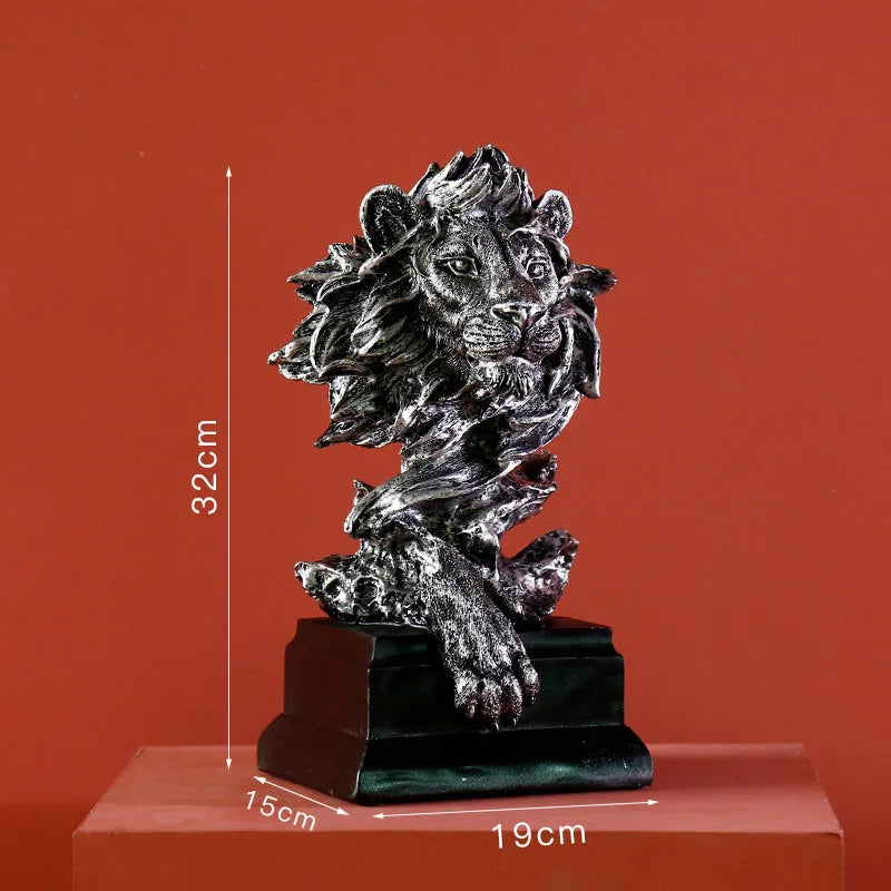 DecorBites™ Lion Resin Sculpture Figurine - Abstract Nordic Home Decoration