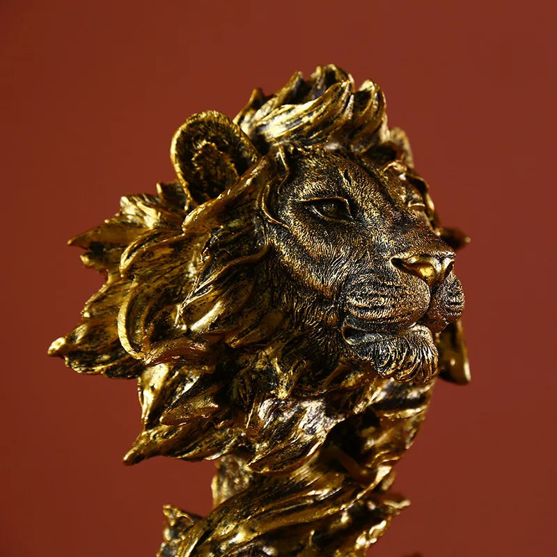 DecorBites™ Lion Resin Sculpture Figurine - Abstract Nordic Home Decoration