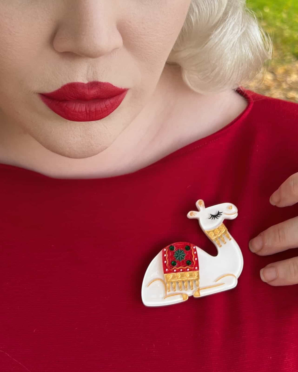 Desert Dreams Camel Brooch by 50's Vintage Dame x Lipstick & Chrome