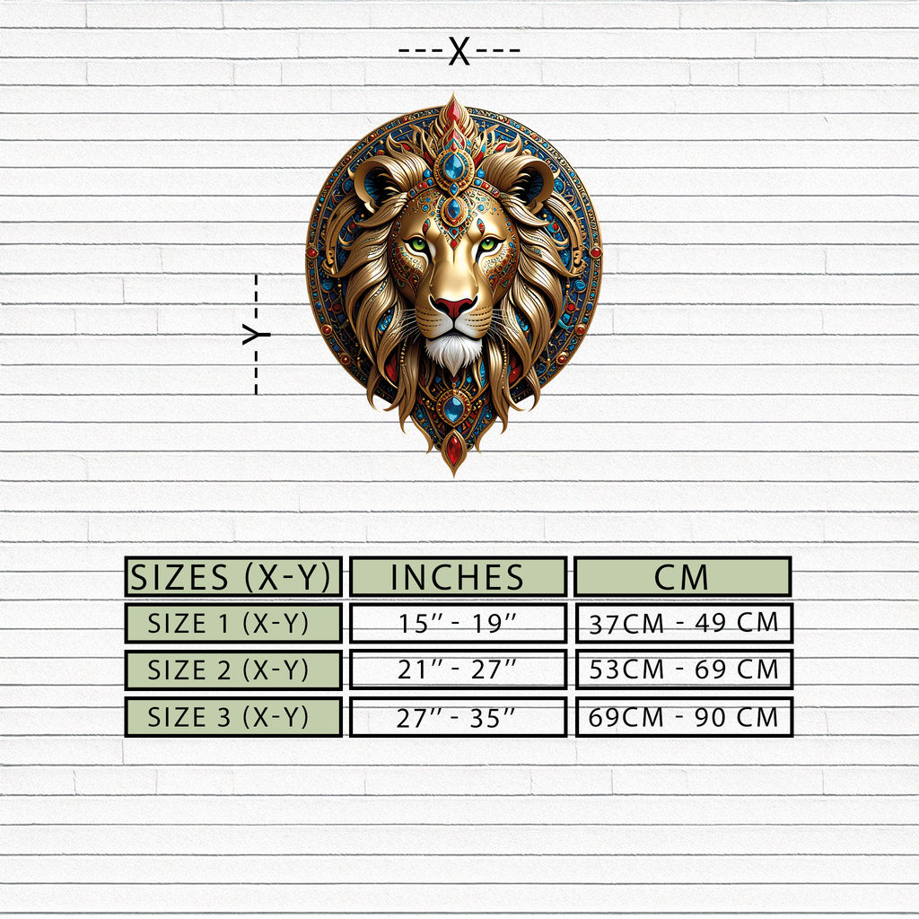 Regal Lion Mandala Wall Art – Royal Jungle Vibes Decor-KAFUVM026