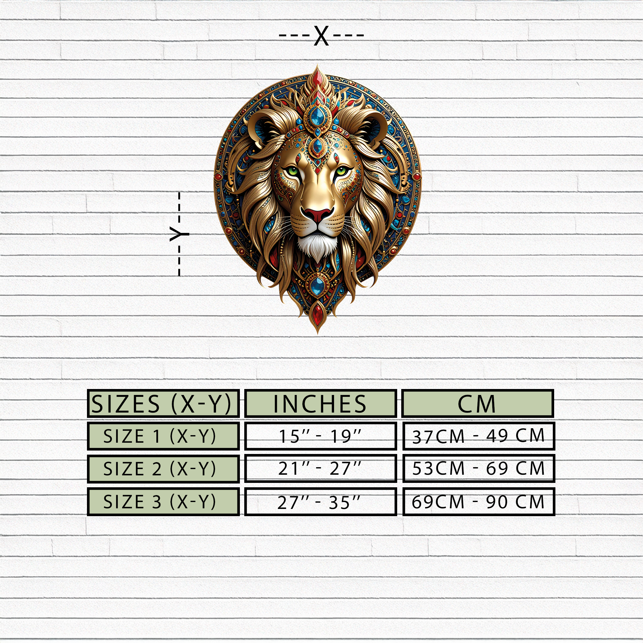 Regal Lion Mandala Wall Art – Royal Jungle Vibes Decor-KAFUVM026