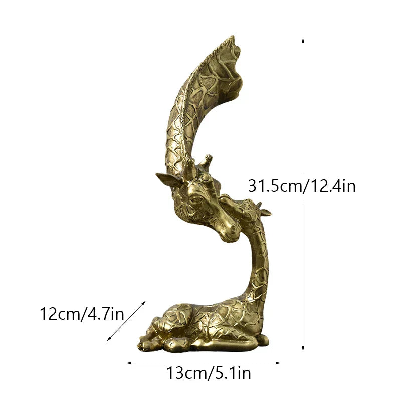 DecorBites™ Abstract Resin Giraffe Figurines Home Office Decor Ornament Art Collection