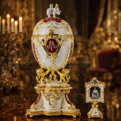 1903 Royal Danish Musical Imperial Easter Egg 9.6 Inches