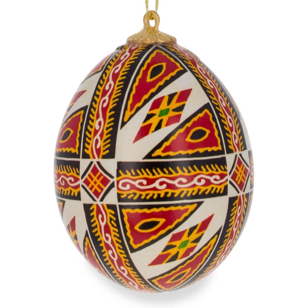Set of 3 Authentic Real Eggshell Ukrainian Easter Egg Pysanka Ornaments