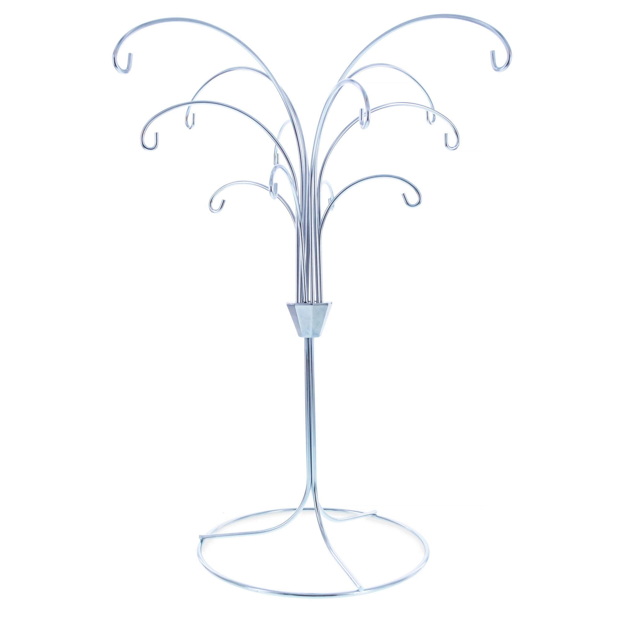 12-Arm Spiral Fountain Brass Silver Metal Ornament Stand Display 11.5 Inches (Taiwan)