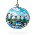 Iguazu Falls, Brazil and Argentina Glass Ball Christmas Ornament 4 Inches
