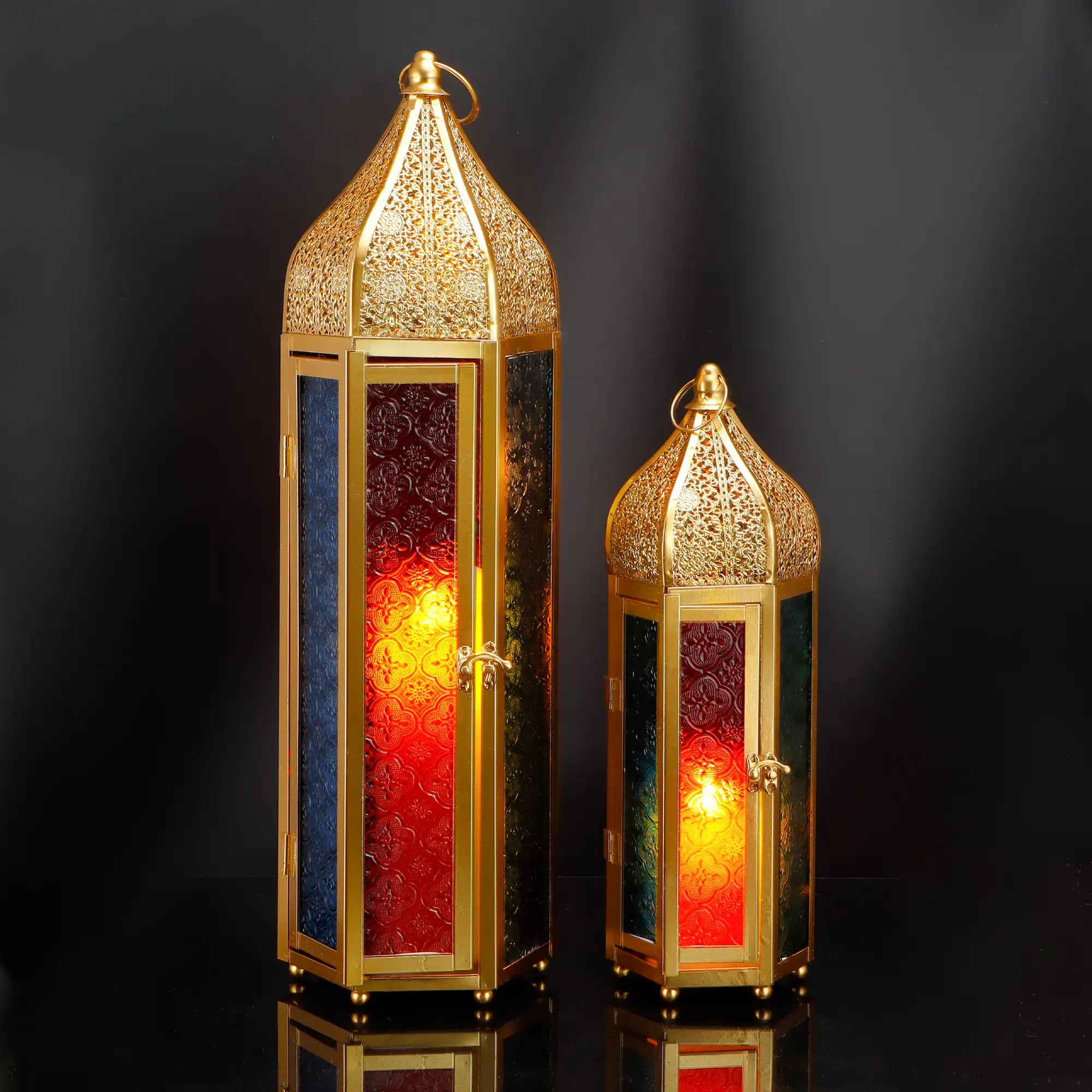 Set of 2 Decorative Ramadan Candle Lanterns