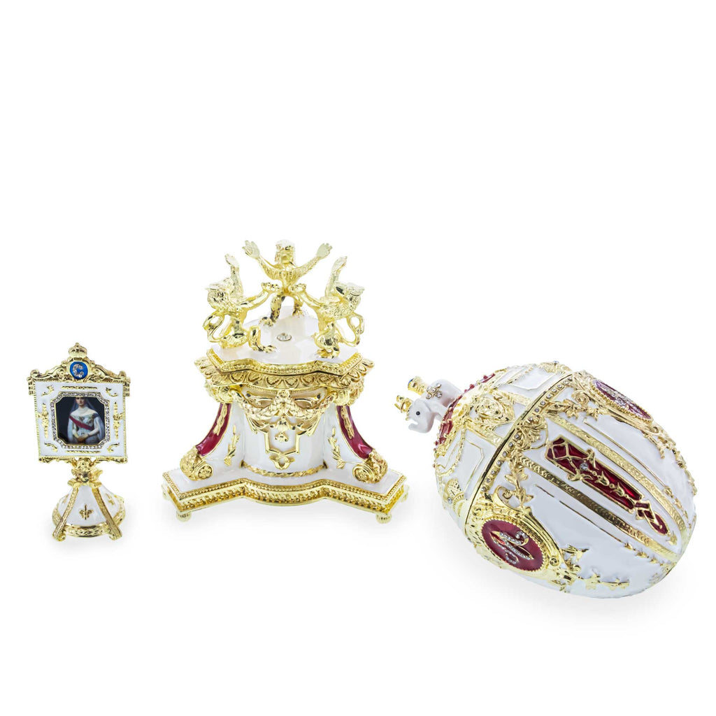 1903 Royal Danish Musical Imperial Easter Egg 9.6 Inches