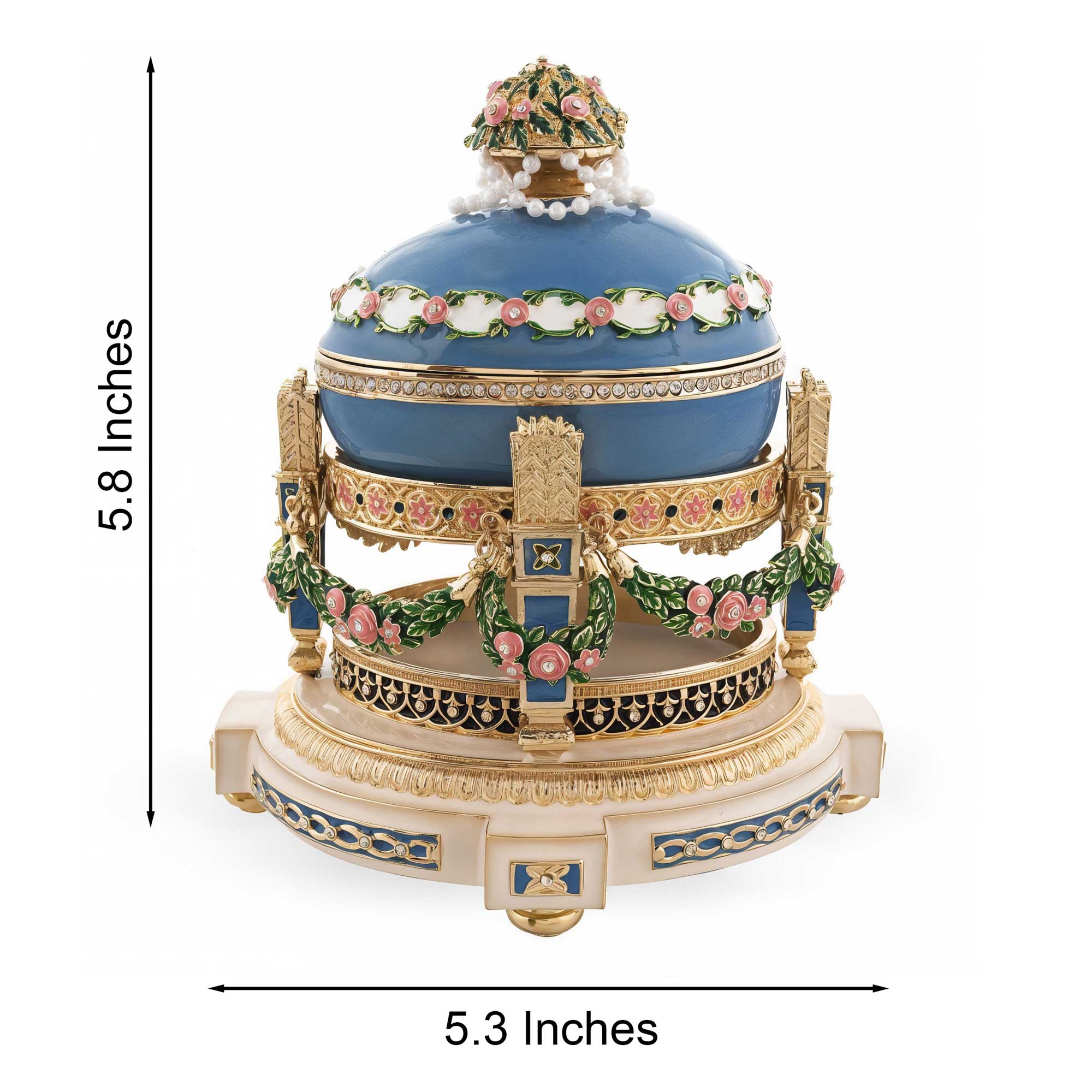 1907 Love Trophies Egg (Cradle with Garlands) Musical Royal Easter Egg